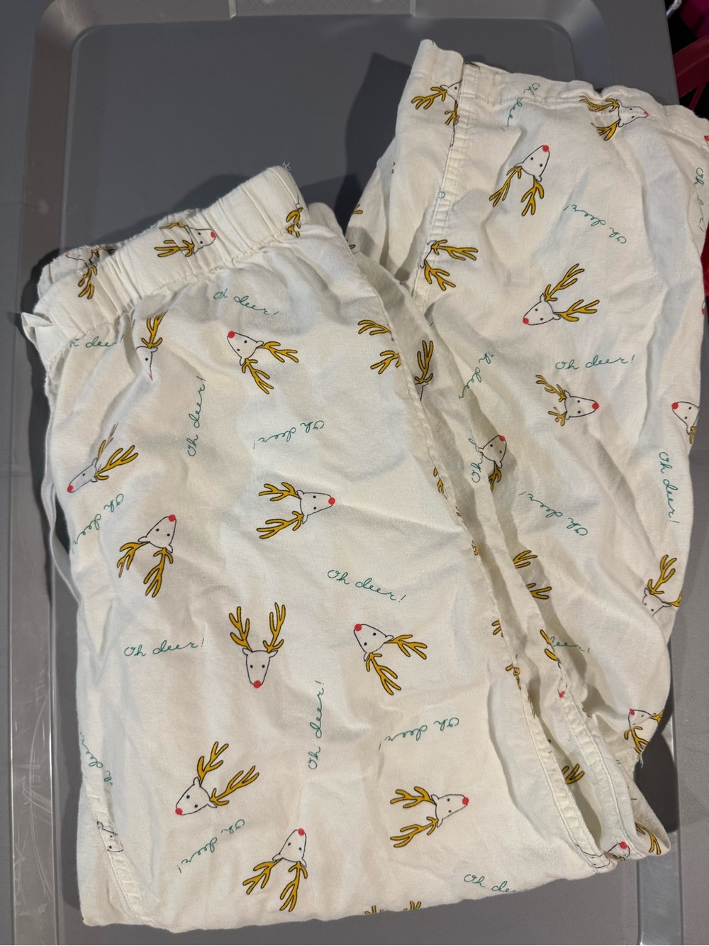 J.Crew women’s Reindeer Print Pajama Pants medium